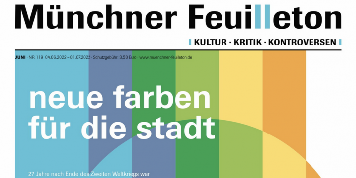 Ausriss von der Website des Münchner Feuilletons mit dem Cover der Ausgabe Nr. 119, Juni 2022